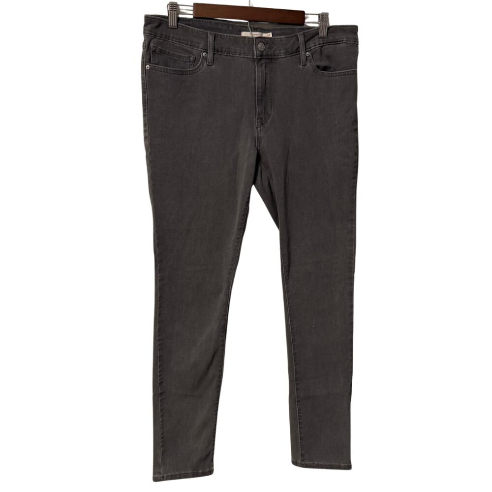 Levi’s 711 Skinny Jeans Women’s Size 33 Mid Rise Stretch Denim - Dark Gray